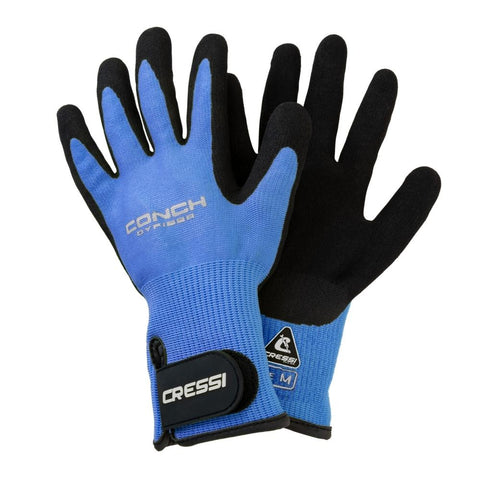 Cressi Conch Dyfiber Gloves Blue - FreedivingWarehouse