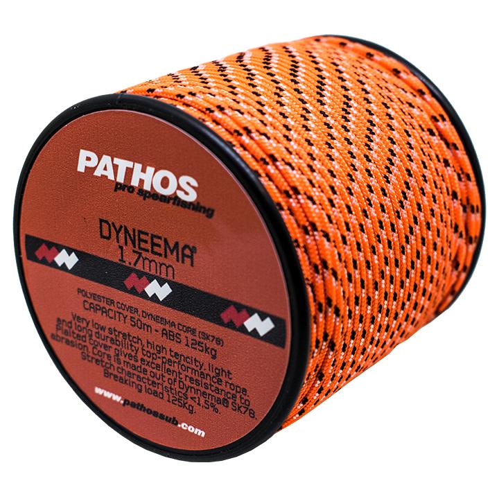 Pathos Dyneema Cord 1.7mm Orange 50m - FreedivingWarehouse
