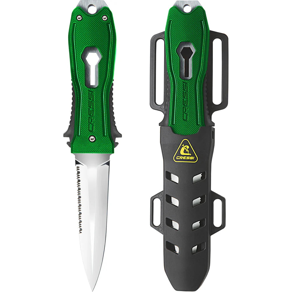 Cressi Lizard Knife Green | Freediving Warehouse