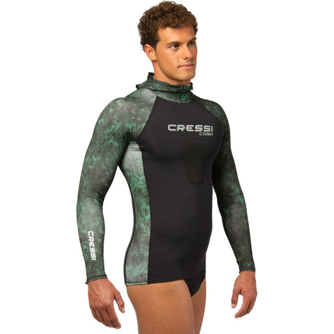 Cressi Cobia Rashguard Shirt Camo Green - FreedivingWarehouse