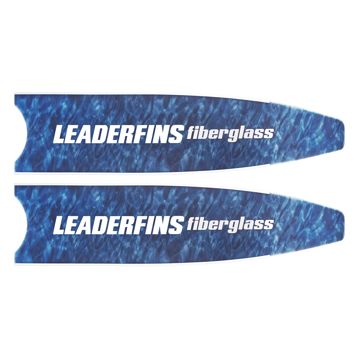Leaderfins Blue Camo Fiberglass - FreedivingWarehouse