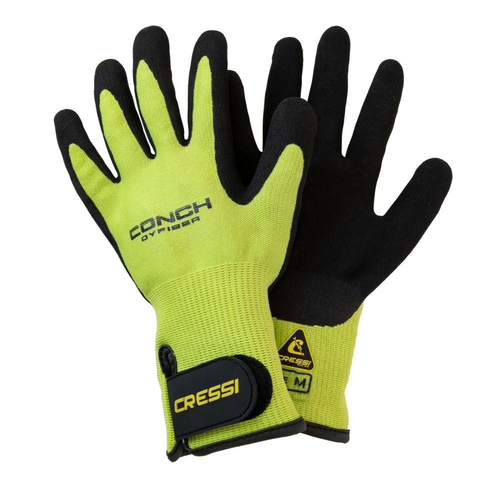 Cressi Conch Dyfiber Gloves Lime - FreedivingWarehouse