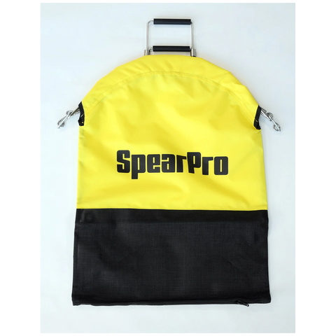 Spear Pro Heavy Duty One Handed Lobster Bag With Zipper Yellow - FreedivingWarehouse